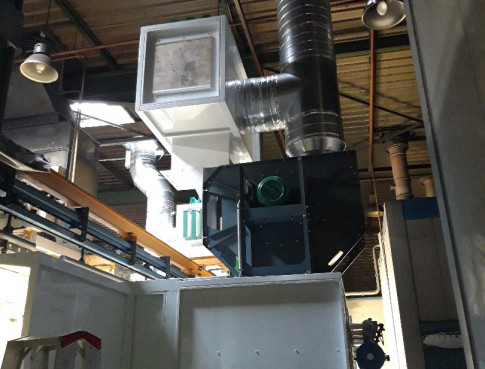 INSTALLATION CABINE DE POUDRAGE TETE BECHE DEPT 54