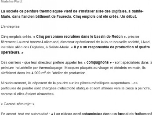 Installation de poudrage pour un sous-traitant peinture sur le département de L’Ille-et-Vilaine (35)