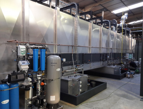 Installation de poudrage motorisée  avec convoyeur simple voie dans la Vienne (86)